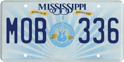 MS license plate MOB336