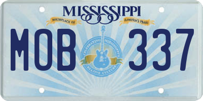 MS license plate MOB337