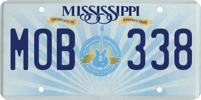 MS license plate MOB338