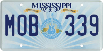 MS license plate MOB339