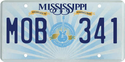 MS license plate MOB341