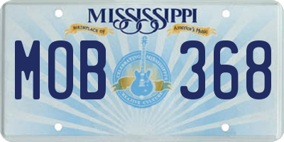 MS license plate MOB368