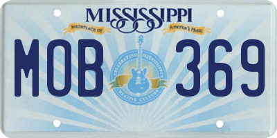 MS license plate MOB369