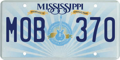 MS license plate MOB370