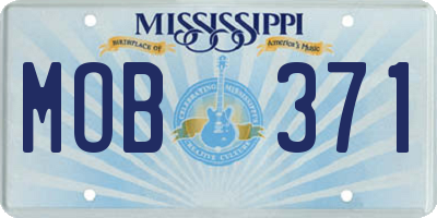 MS license plate MOB371