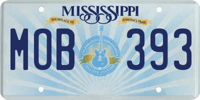 MS license plate MOB393