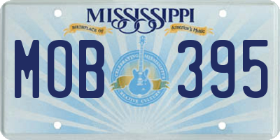 MS license plate MOB395