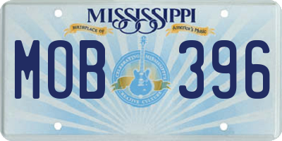 MS license plate MOB396