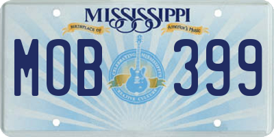 MS license plate MOB399