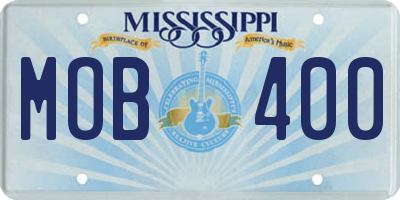 MS license plate MOB400