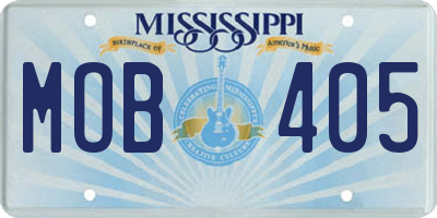 MS license plate MOB405