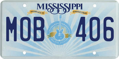 MS license plate MOB406