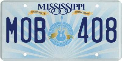MS license plate MOB408