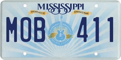 MS license plate MOB411