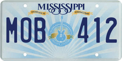 MS license plate MOB412