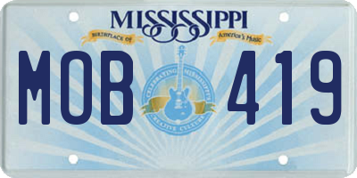 MS license plate MOB419