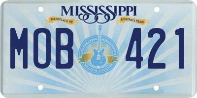 MS license plate MOB421