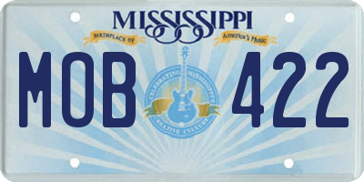 MS license plate MOB422