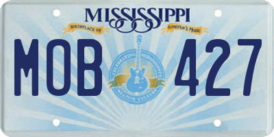 MS license plate MOB427