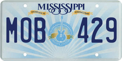 MS license plate MOB429