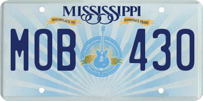 MS license plate MOB430