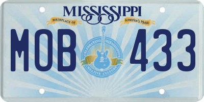 MS license plate MOB433