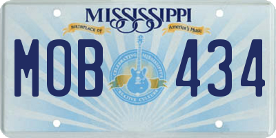 MS license plate MOB434