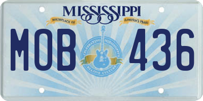 MS license plate MOB436