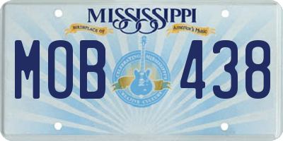 MS license plate MOB438