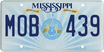 MS license plate MOB439