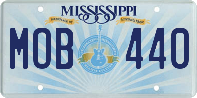 MS license plate MOB440