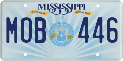 MS license plate MOB446