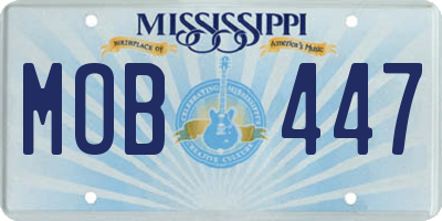 MS license plate MOB447