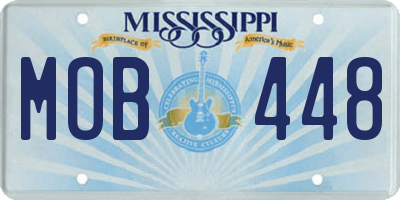 MS license plate MOB448