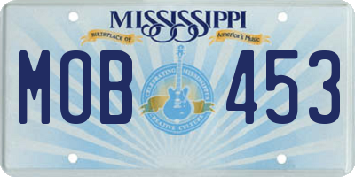 MS license plate MOB453