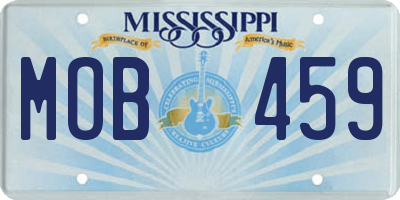 MS license plate MOB459