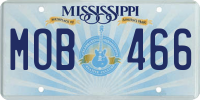MS license plate MOB466