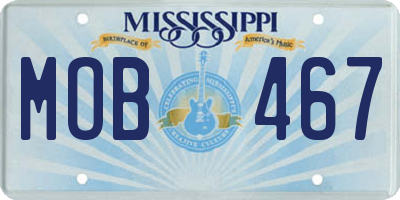 MS license plate MOB467
