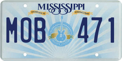 MS license plate MOB471