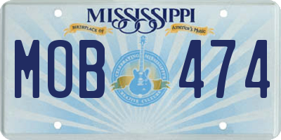 MS license plate MOB474