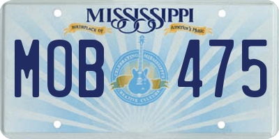 MS license plate MOB475