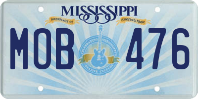 MS license plate MOB476