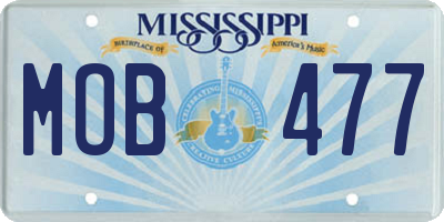 MS license plate MOB477