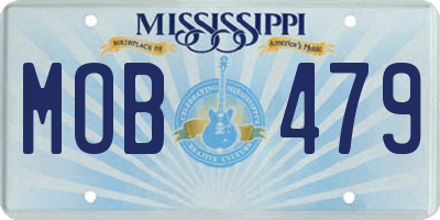 MS license plate MOB479
