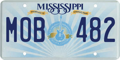 MS license plate MOB482