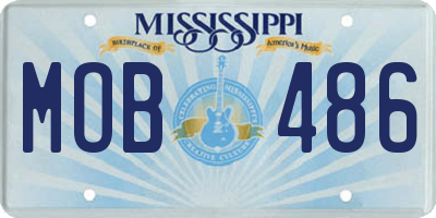MS license plate MOB486