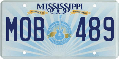 MS license plate MOB489