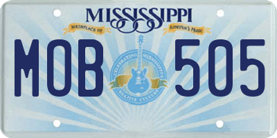 MS license plate MOB505
