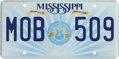 MS license plate MOB509