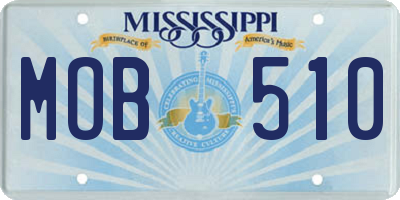 MS license plate MOB510